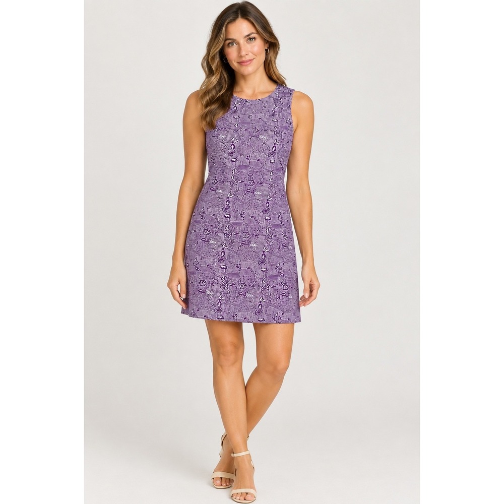 NWT Julia Amory Baby Jane Canvas Orchid Marbella Purple Floral Mini Dress Smll